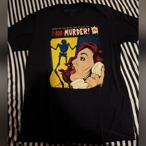 Black Large T Shirt "1-800-MURDER"